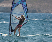 Windsurfing in Golden Beach bay